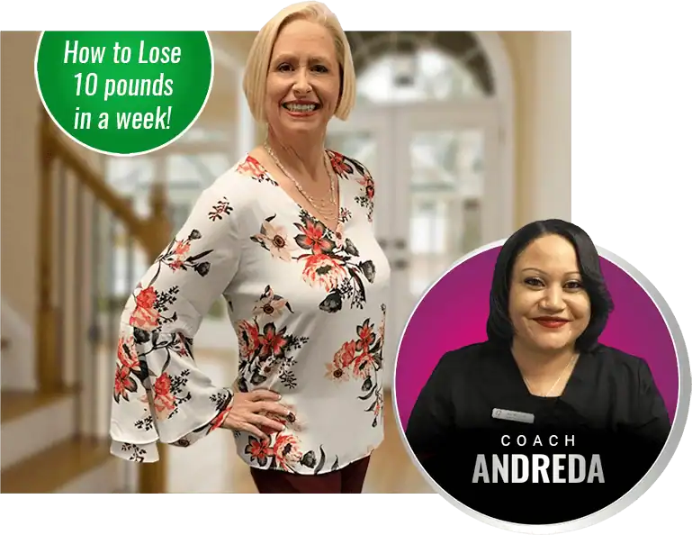 transformation of 10 pounds weight loss of client