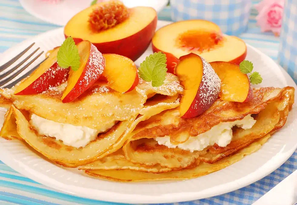 Peach Crepe